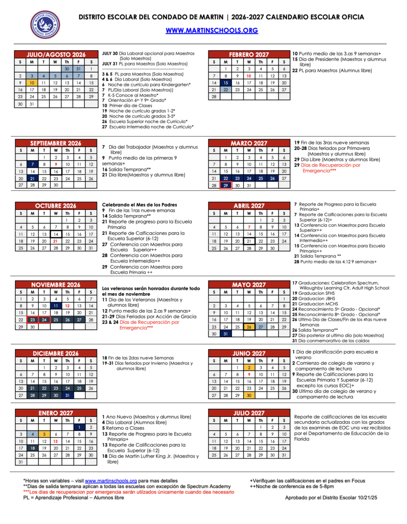Calendar 26-27