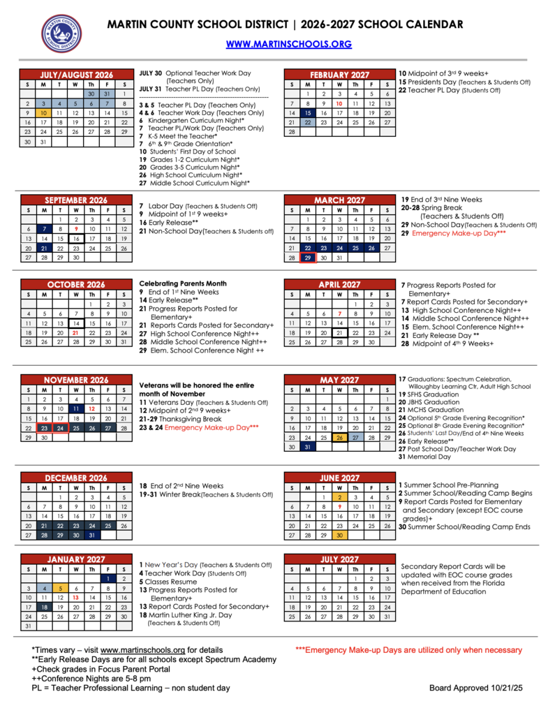 Calendar 26-27