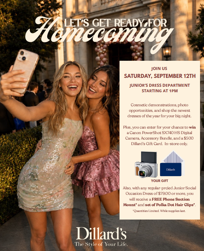 Get Ready for Homecoming at Dilliard's