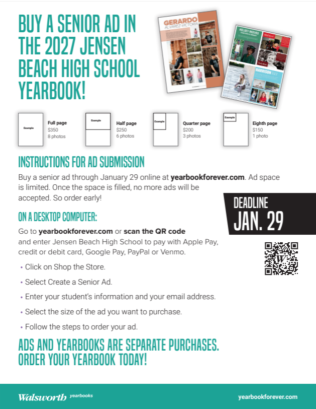 JBHS Yearbook Senior Ads