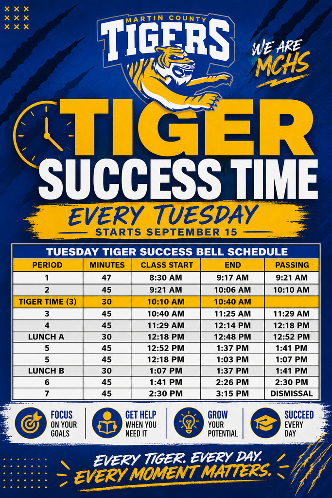 Tiger Success Tuesdays at MCHS