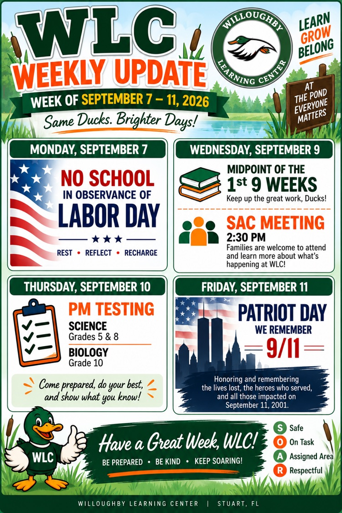 Subject: WLC Weekly Update | September 7–11