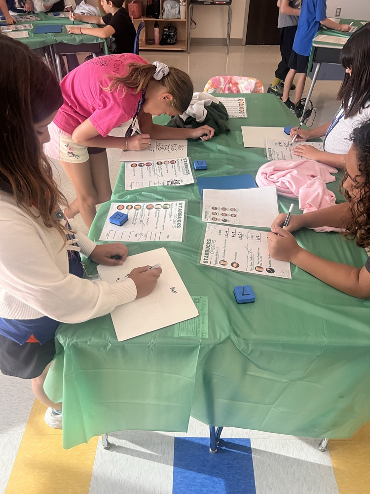 Our 4th graders became baristas for the day! They put their math skills to work by handling money, adding and subtracting multi-digit decimals, calculating totals, and making change—all while serving up some serious fun! 