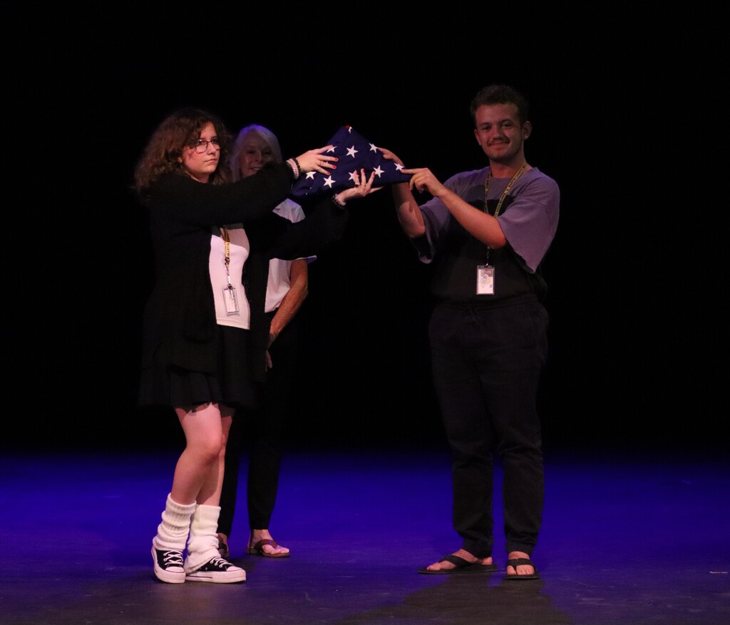 Ceremonial Flag Folding at MCHS