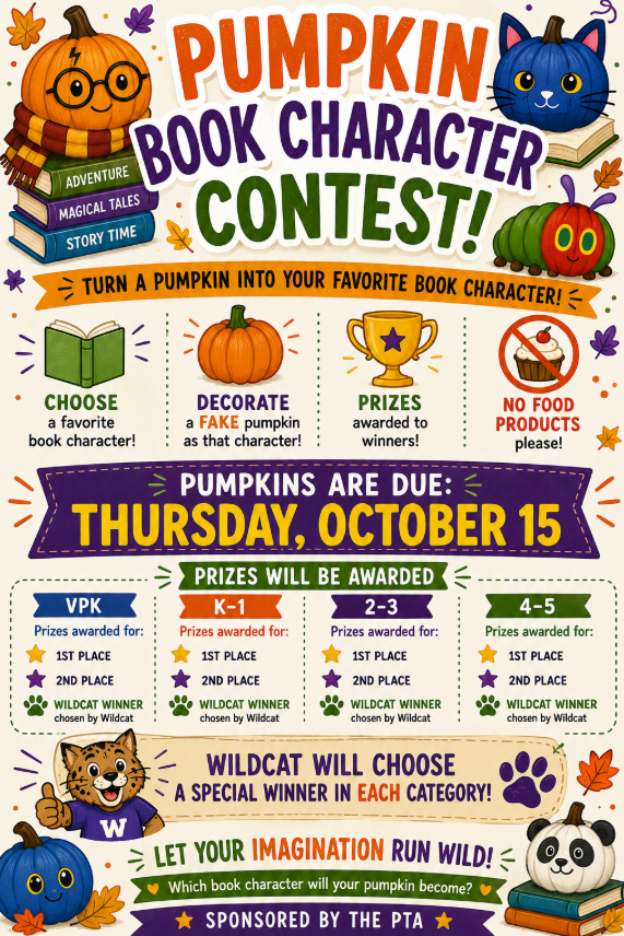 book character pumpkin flyer