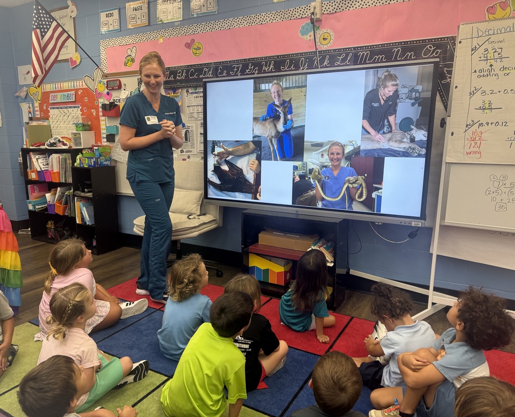 A speaker at Career Fair presents to Bessey Creek Elementary students