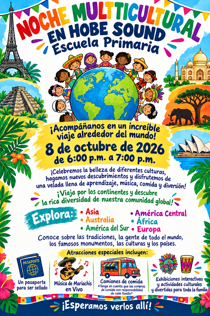 Multicultural Night flier in Spanish