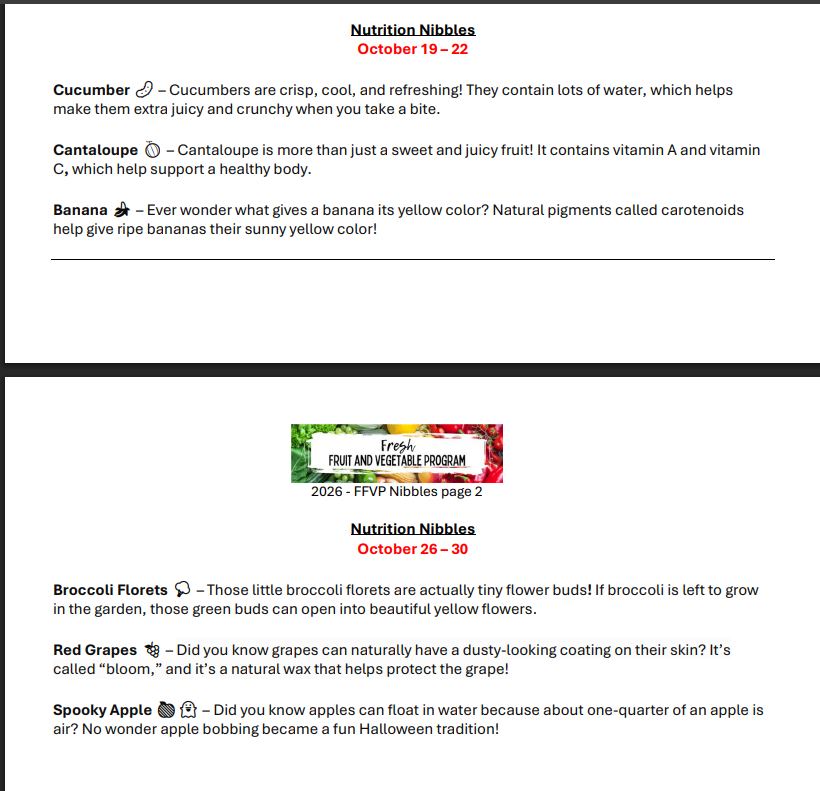FFVP Nutrition Nibbles OCT19-30
