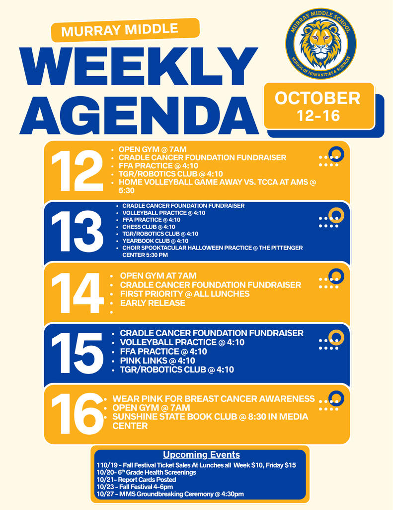 Weekly Agenda