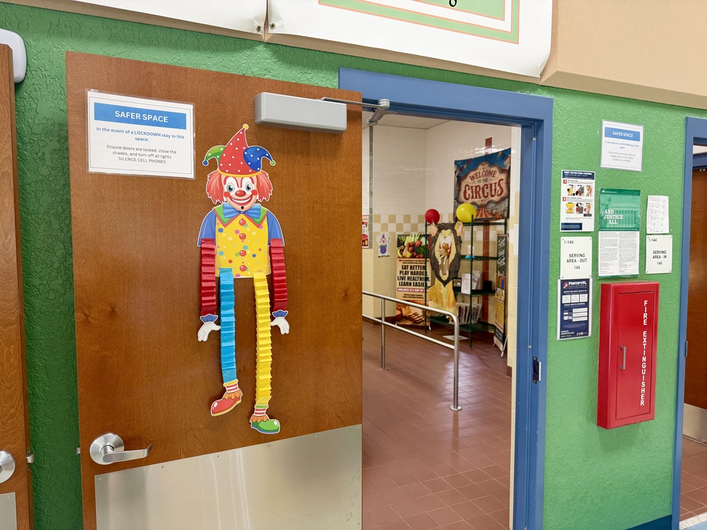 CGE cafeteria with circus decorations