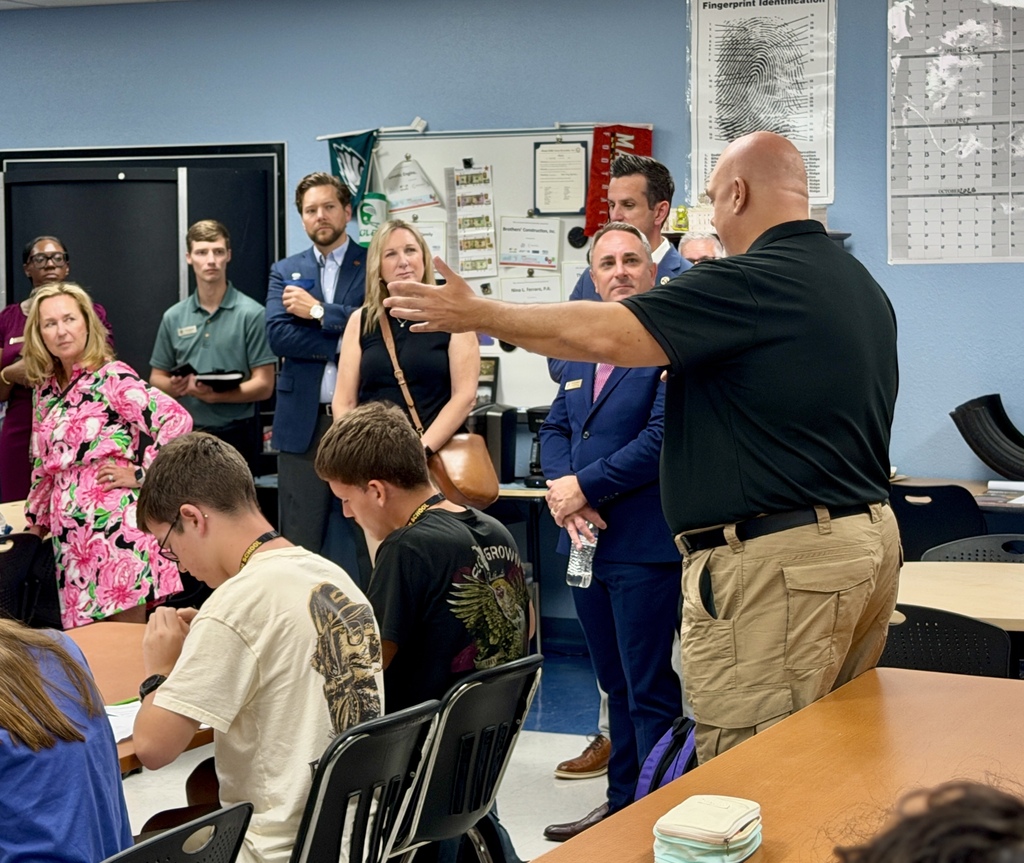 FLDOE Commissioner meeting MCHS Teachers and CTE Students 