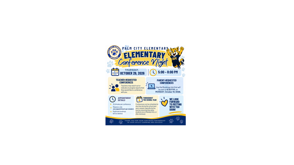 Elementary Conference Night flyer