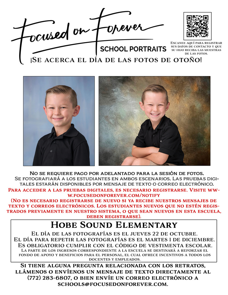 Fall photo flyer in Spanish