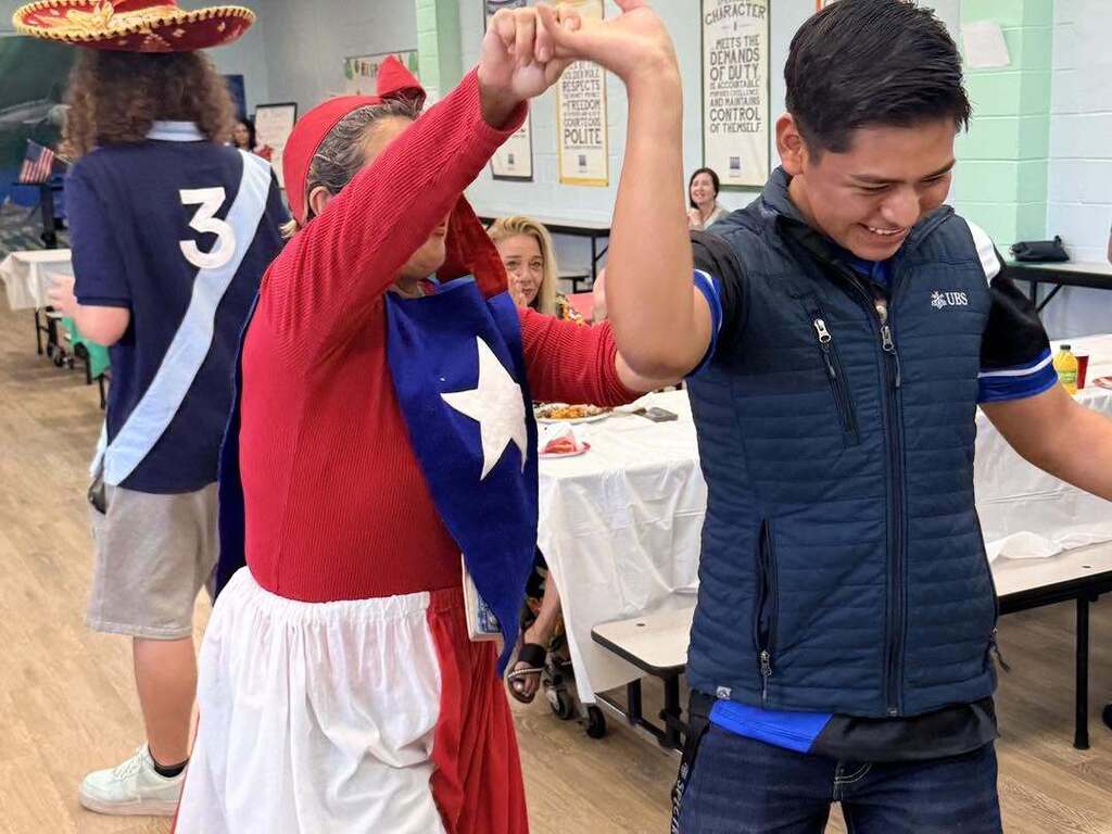 Students celebrating Hispanic Heritage Month