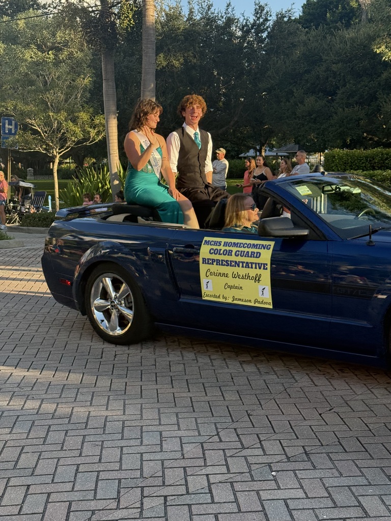 MCHS Homecoming court in 2026 parade