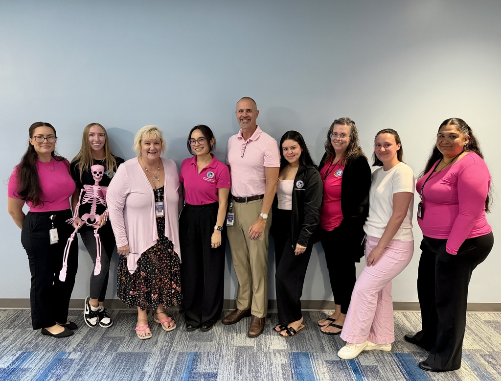 MCSD employees wearing pink for Breast Cancer Awareness Month