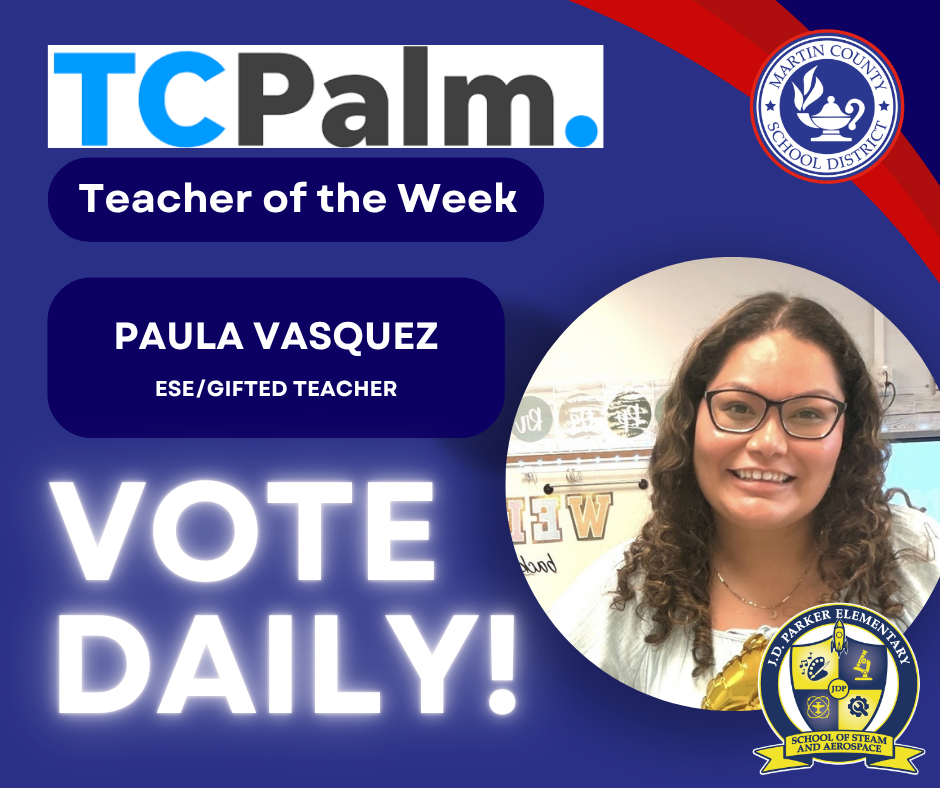 Paula Vasquez, TCPalm's Teacher of the Week nominee from J.D. Parker Elementary School
