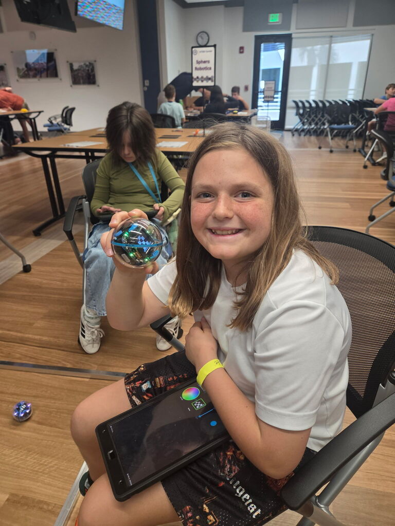 MCSD Students from SeaWind and Hidden Oaks exploring STEM at the S.P.A.M. Robotics Center at the School District Office