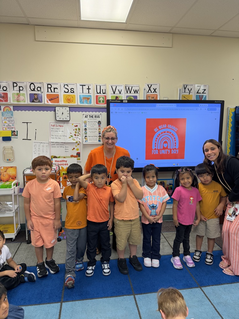 Students and Staff across MCSD wearing orange for Unity Day
