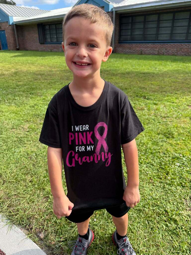 MCSD student wears pink in recognition of Breast Cancer Awareness Month