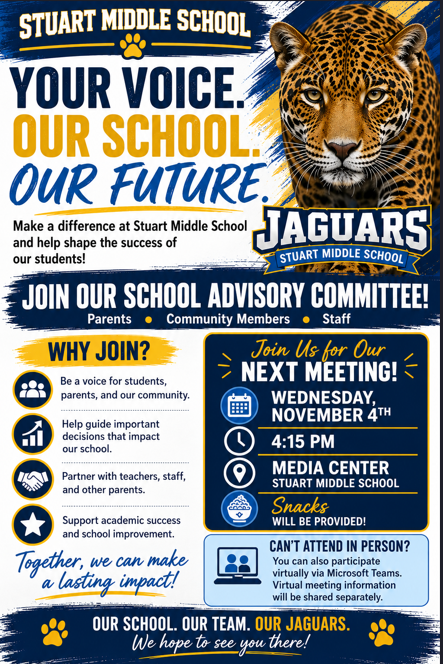 Flyer inviting parents to join SAC
