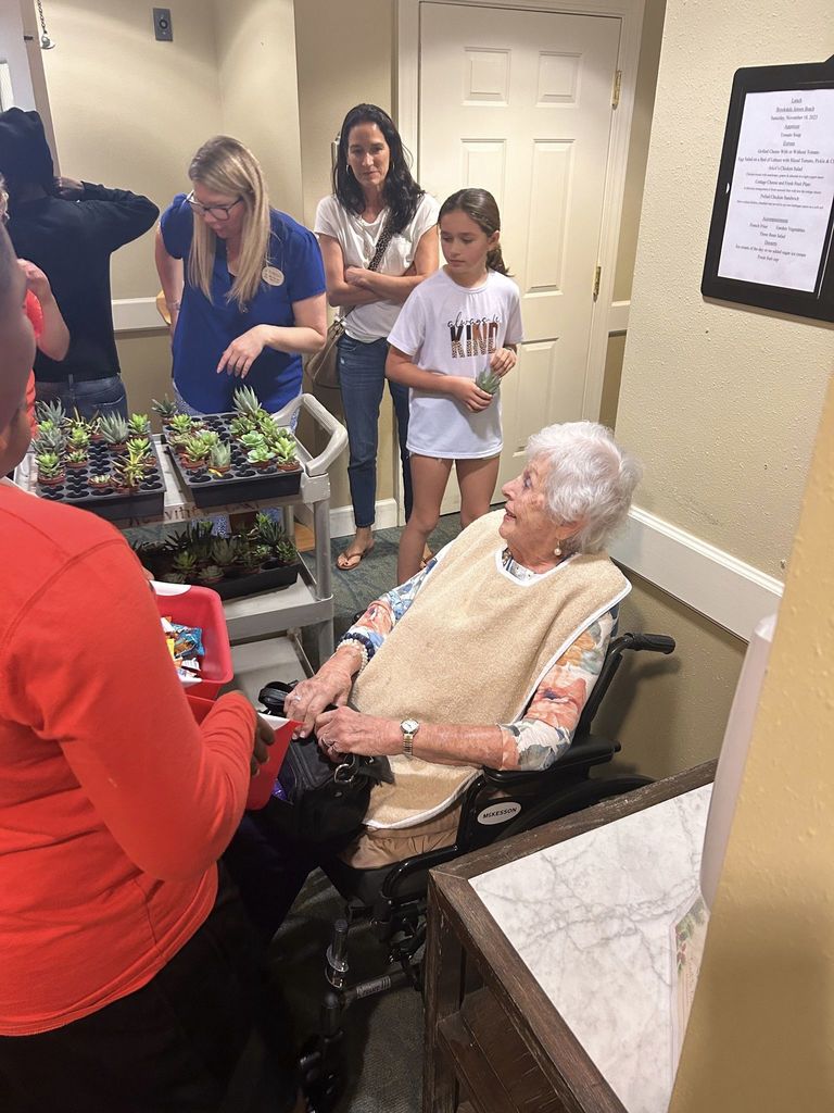 JBE Eco-Action team visits assisted living facilities