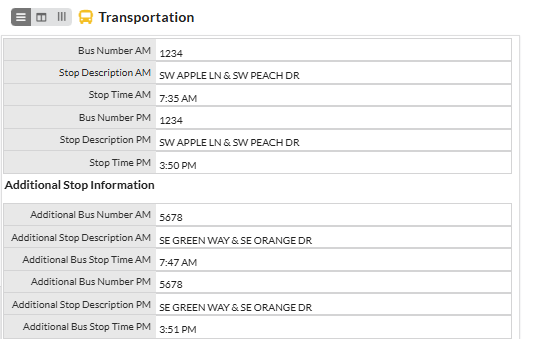 FOCUS Bus Route instructions