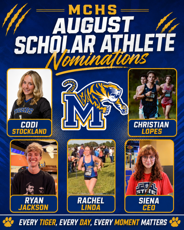 MCHS August Scholar Athlete Nominations