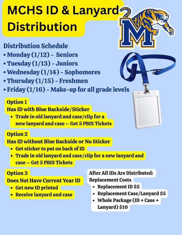 SY 25-26 Semester 2 MCHS ID Lanyard Distribution