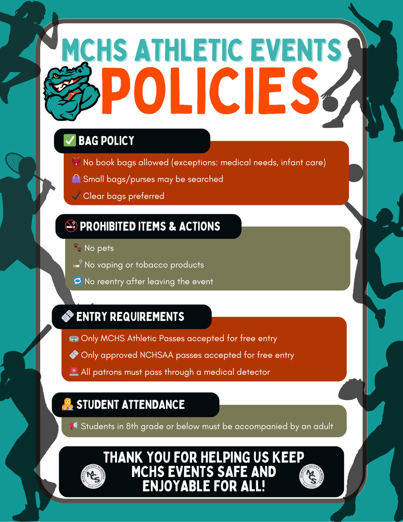MCHS Athletics Events Policies