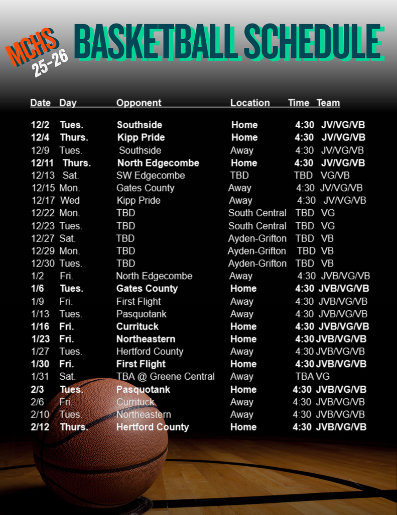 Basketball Schedule