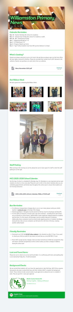 Family Newsletter (Nov. 10 - 14, 2025)