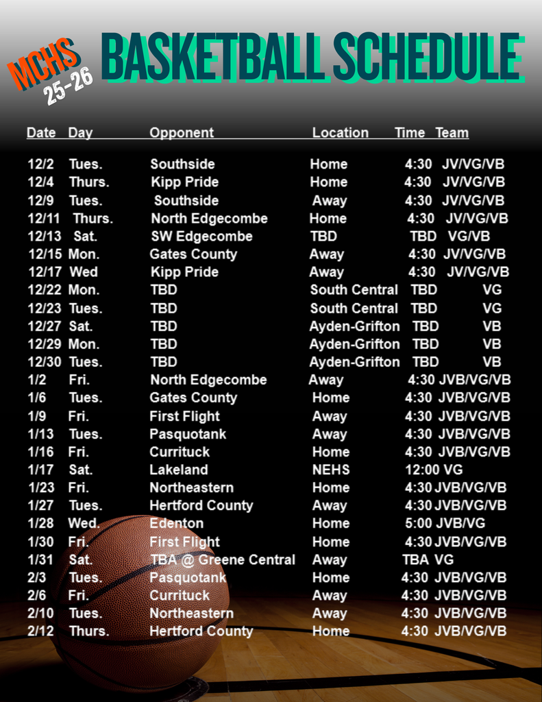 Basketball Schedule