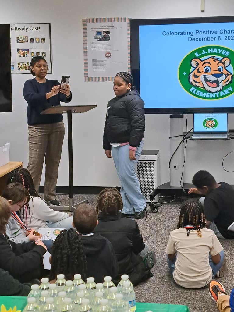 Another deserving student of a positive behavior award..