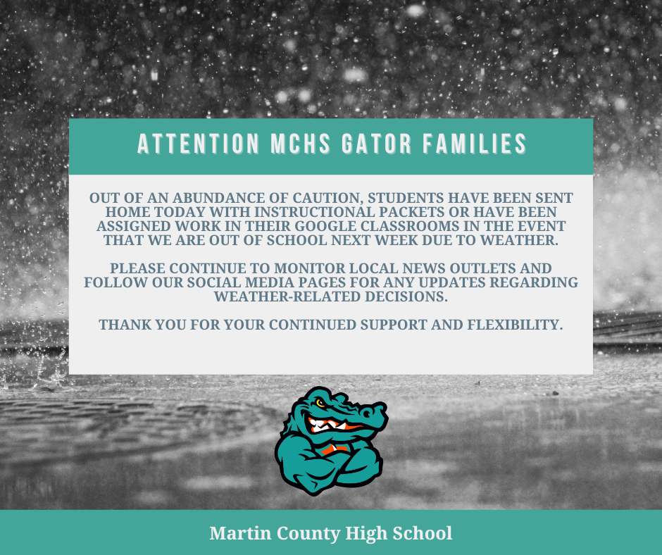 Weather Precaution Update