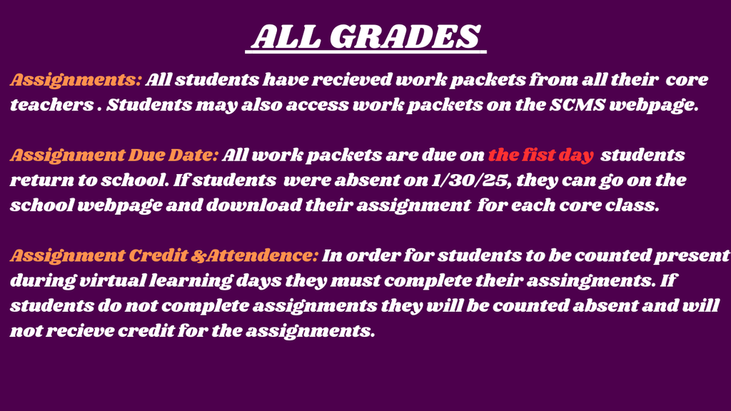 Remote Learning Assisgnments