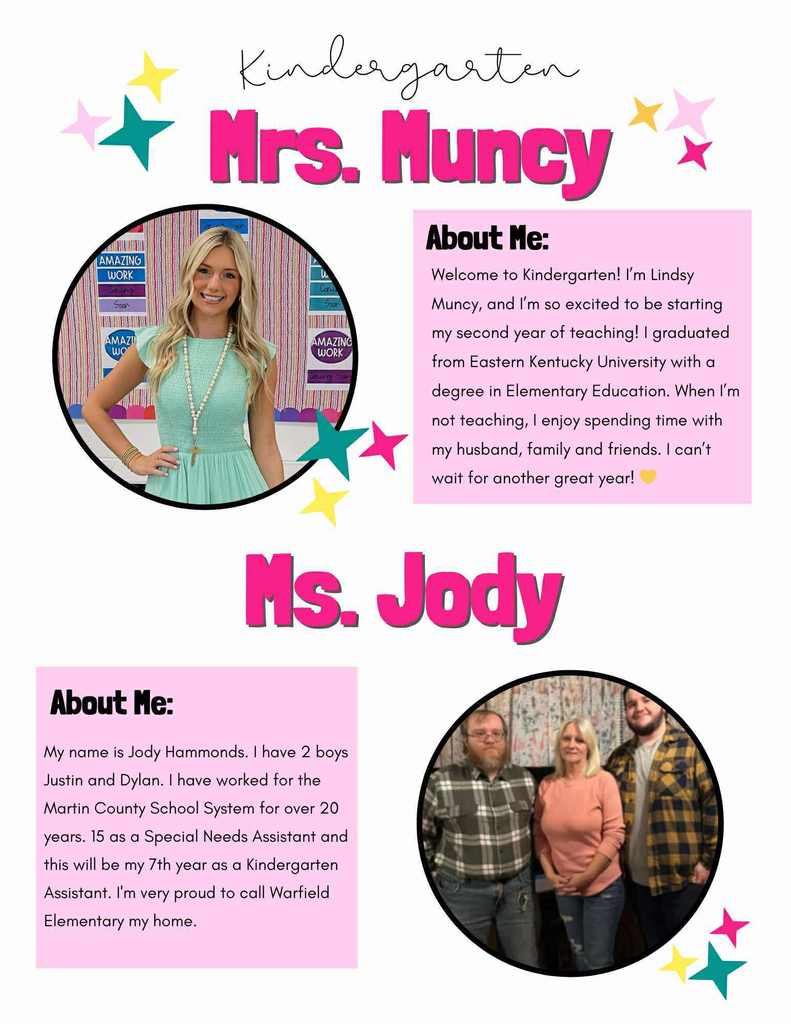 WES wants to introduce our Kindergarten Teachers for the 25-26 School Year!