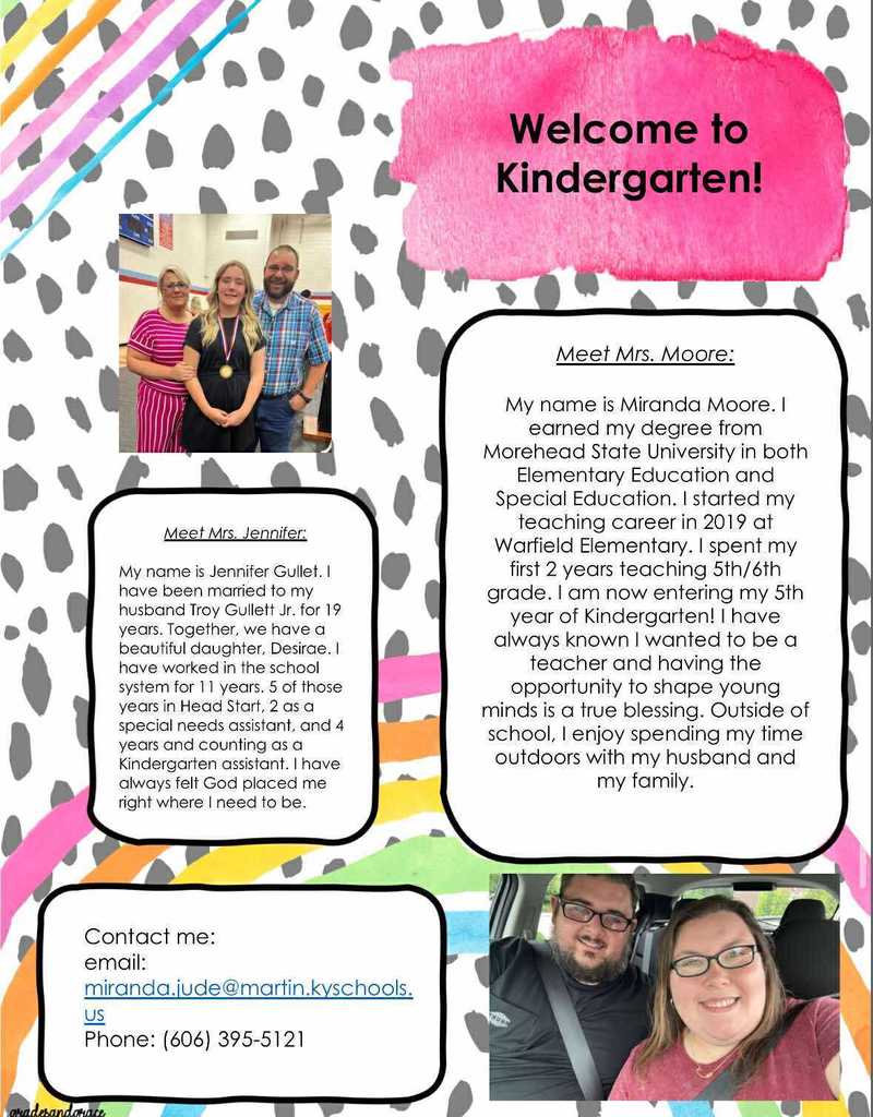 WES wants to introduce our Kindergarten Teachers for the 25-26 School Year!