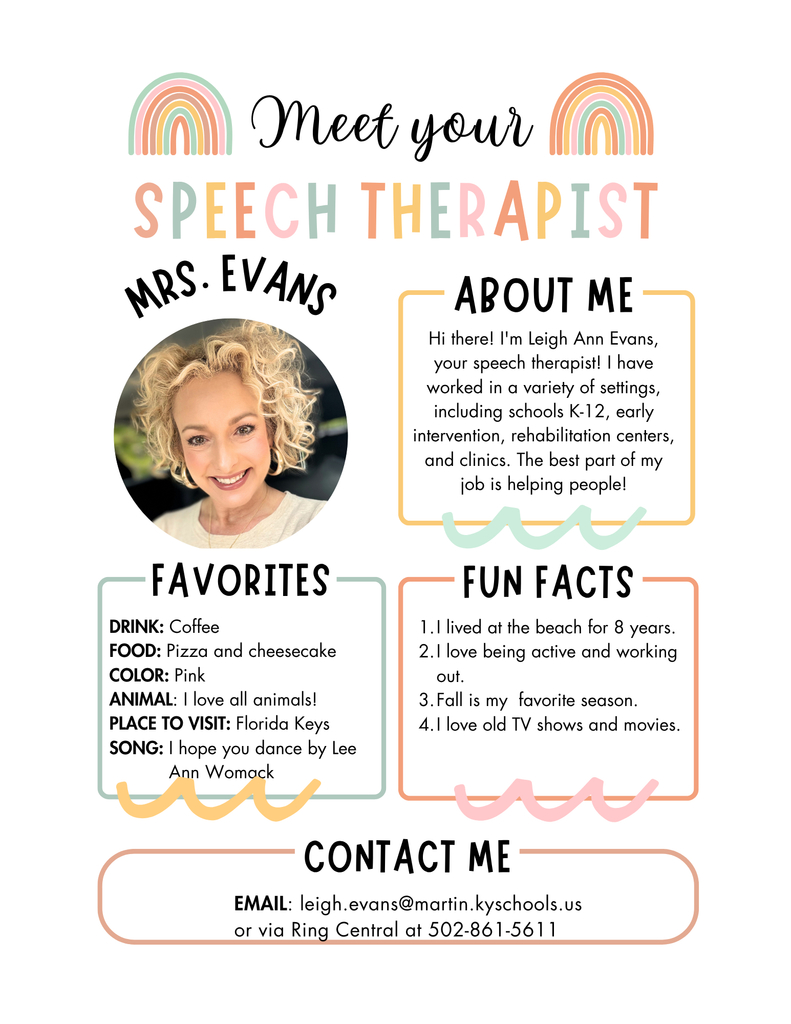 speech therapist bio