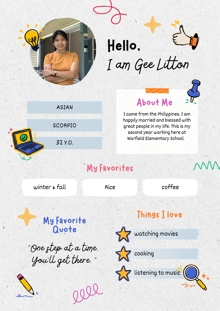 school staff bio