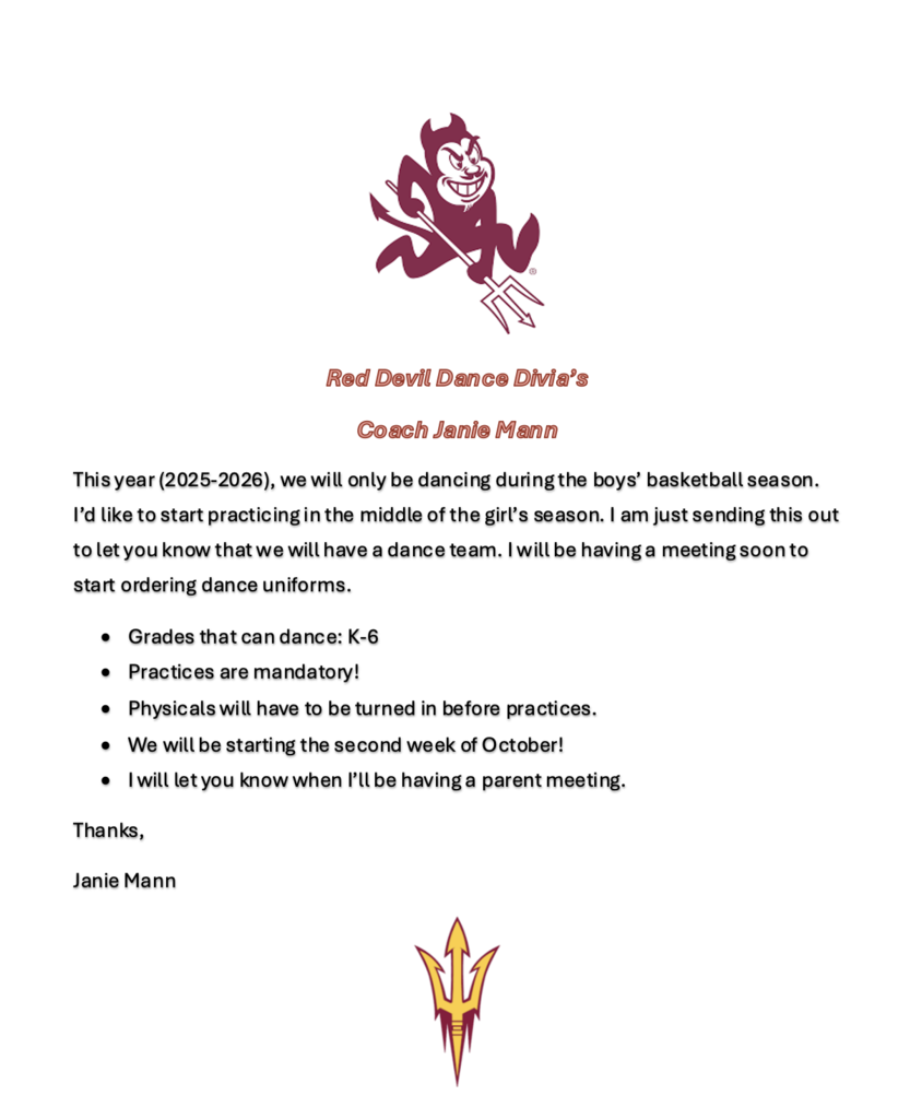 Attention Future Red Devil Dance Divas: