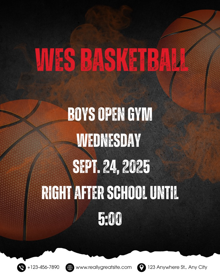 Boys basketball practice tomorrow until 5