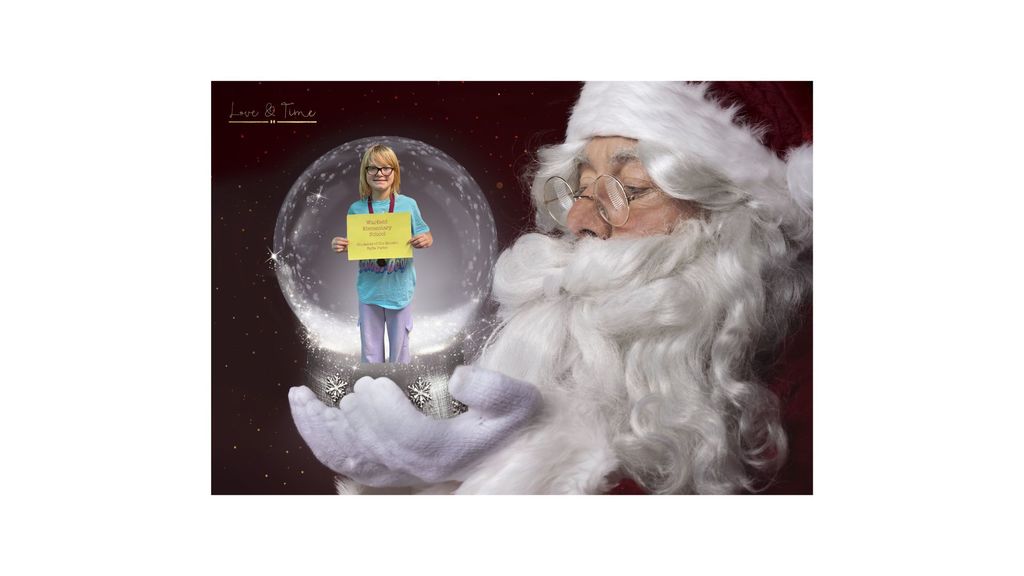 student picture inside snow globe