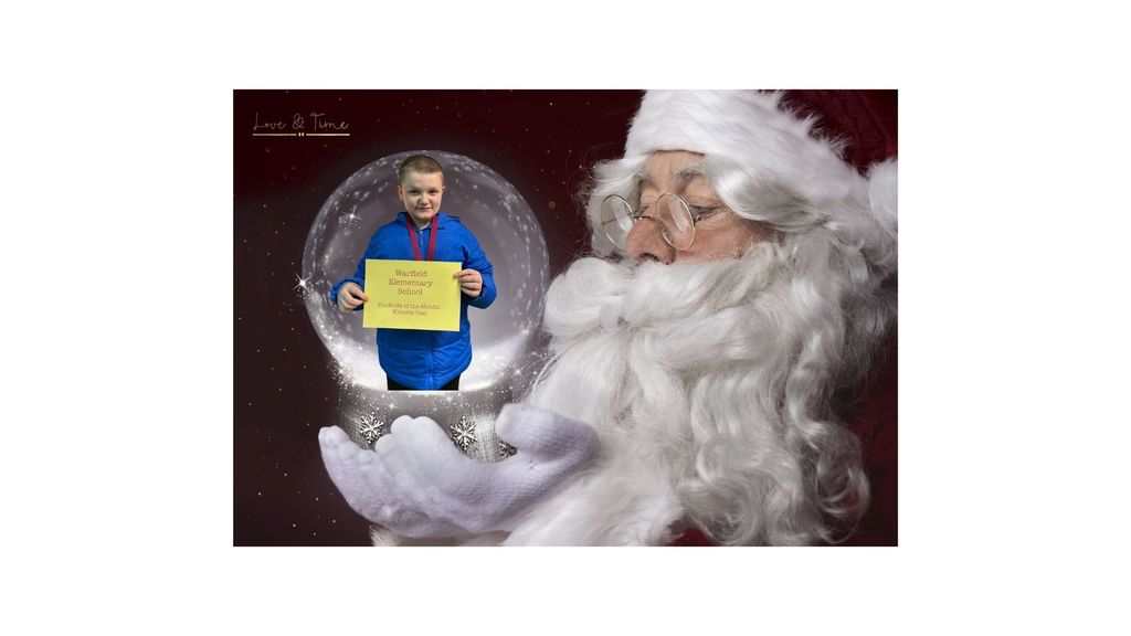 student picture inside snow globe