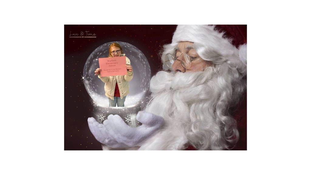 student picture inside snow globe