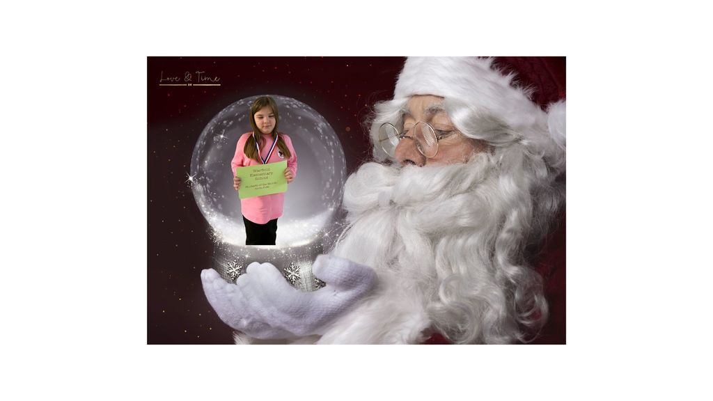 student picture inside snow globe