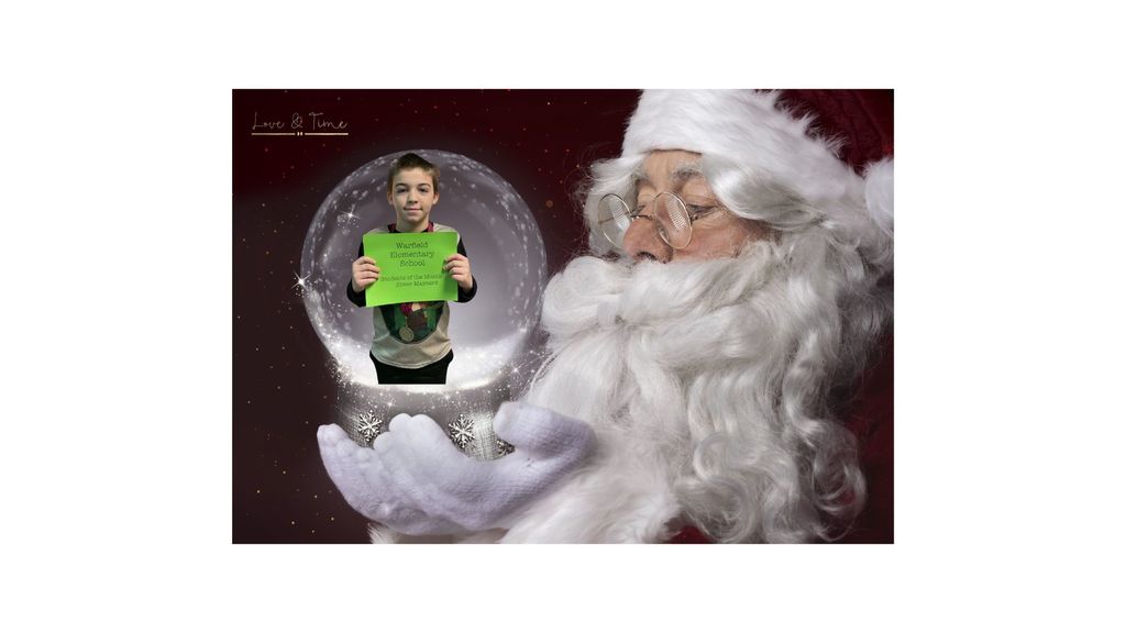 student picture inside snow globe