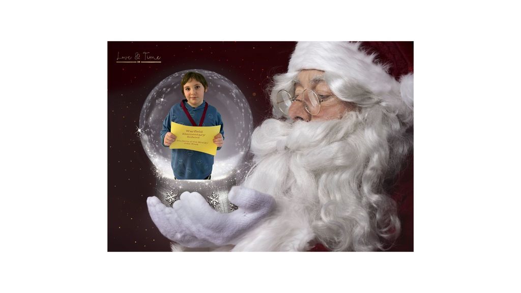 student picture inside snow globe