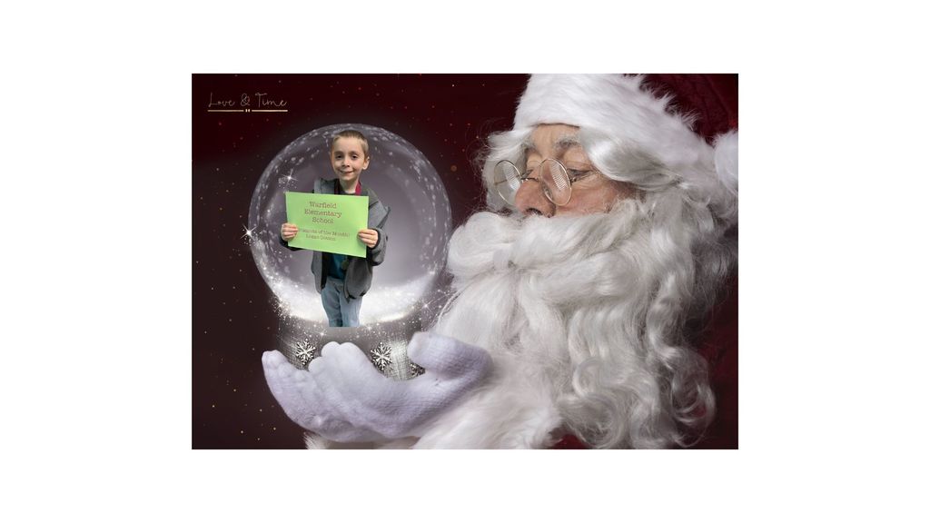 student picture inside snow globe