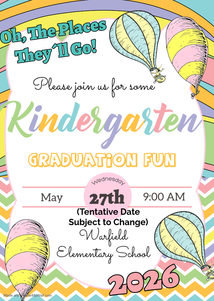 Kindergarten graduation announcement